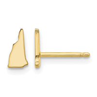 Sterling Silver/Gold-plated New Hampshire State Earrings
