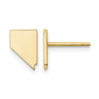 Sterling Silver/Gold-plated Nevada State Earrings