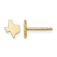 14KY Texas State Earrings