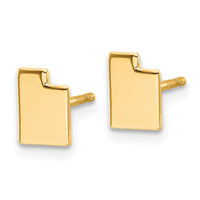 14KY Utah State Earrings