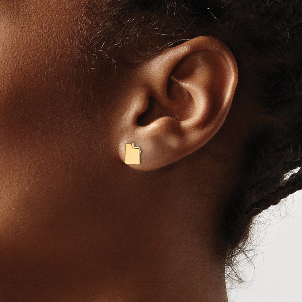 14KY Utah State Earrings
