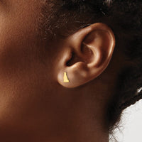 Sterling Silver/Gold-plated Vermont State Earrings