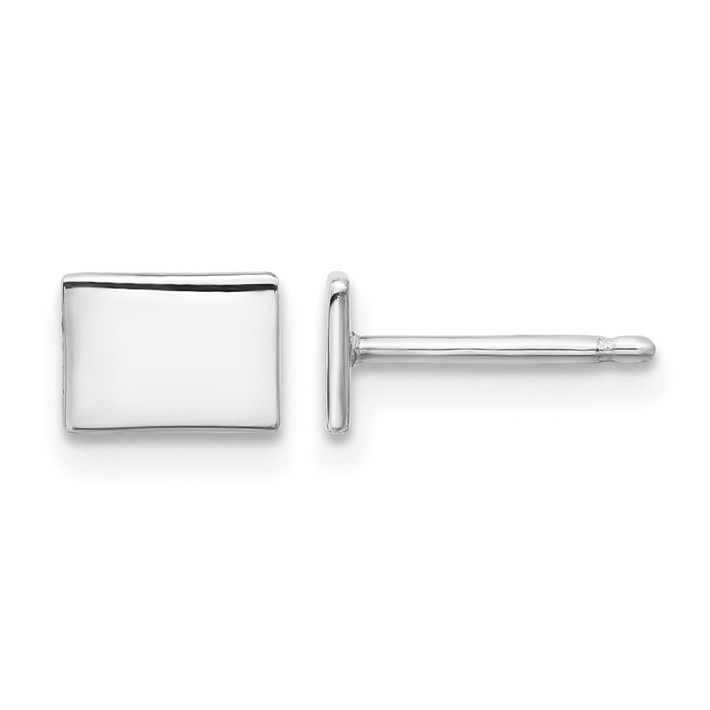 Sterling Silver/Rhodium-plated Colorado State Earrings