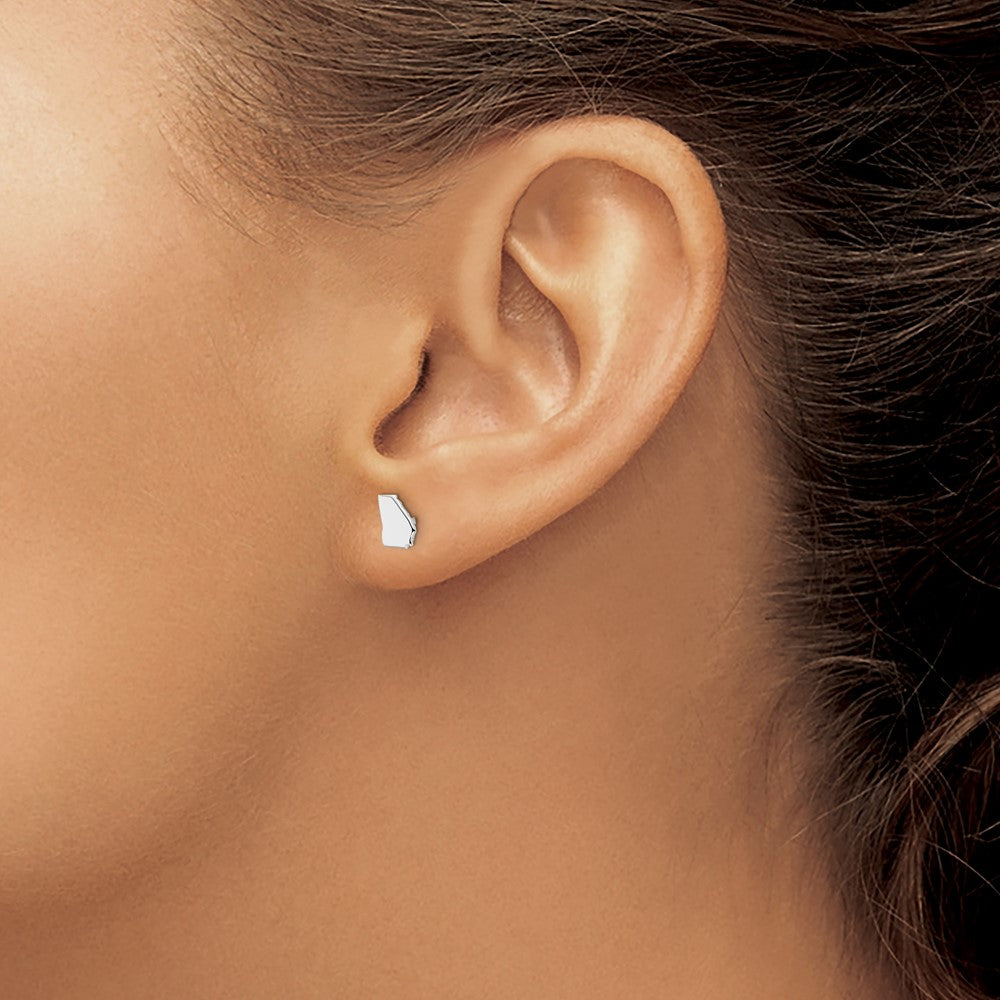 14KW Georgia State Earrings