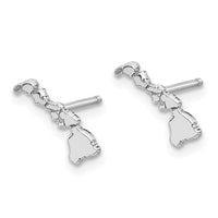 14KW Hawaii State Earrings