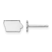 Sterling Silver/Rhodium-plated Iowa State Earrings