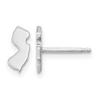 14KW New Jersey State Earrings