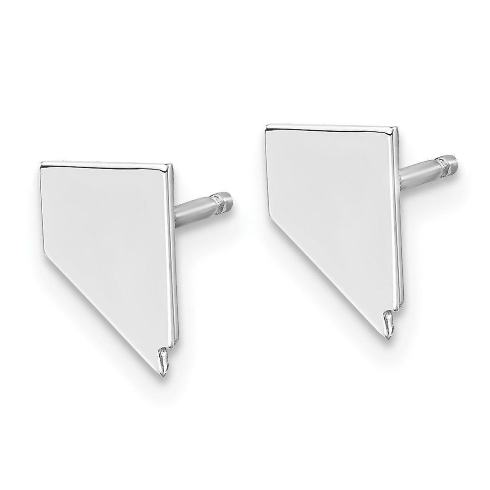 14KW Nevada State Earrings