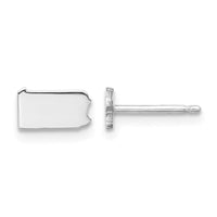 Sterling Silver/Rhodium-plated Pennsylvania State Earrings