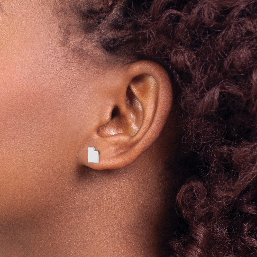 14KW Rhode Island State Earrings
