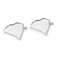 Sterling Silver/ Rhodium-plated South Carolina State Earrings