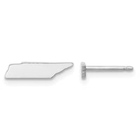 Sterling Silver/Rhodium-plated Tennessee State Earrings