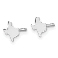 Sterling Silver/Rhodium-plated Texas State Earrings