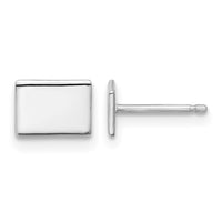 Sterling Silver/Rhodium-plated Wyoming State Earrings