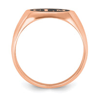 14k Rose Gold with Epoxy Monogram Ring