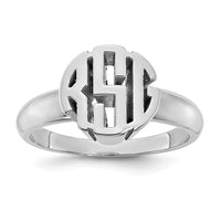 10k White Gold Monogram Ring