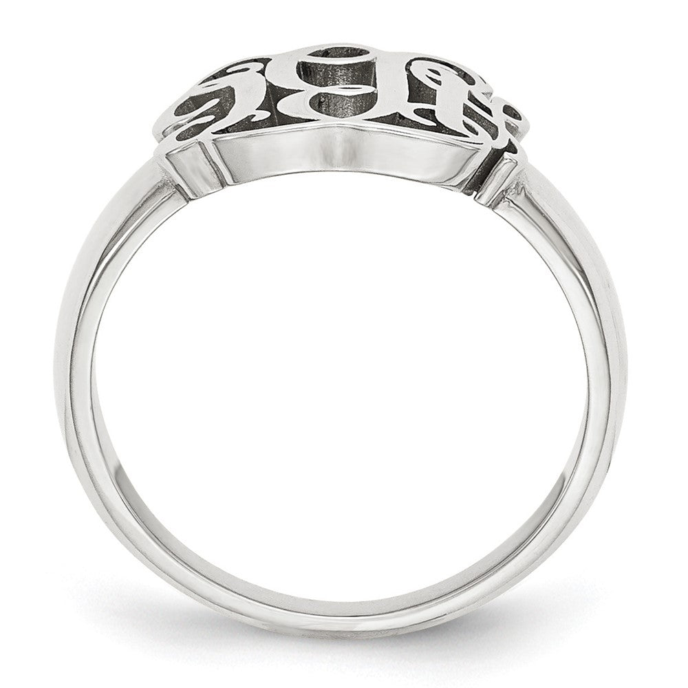 10k White Gold Monogram Ring