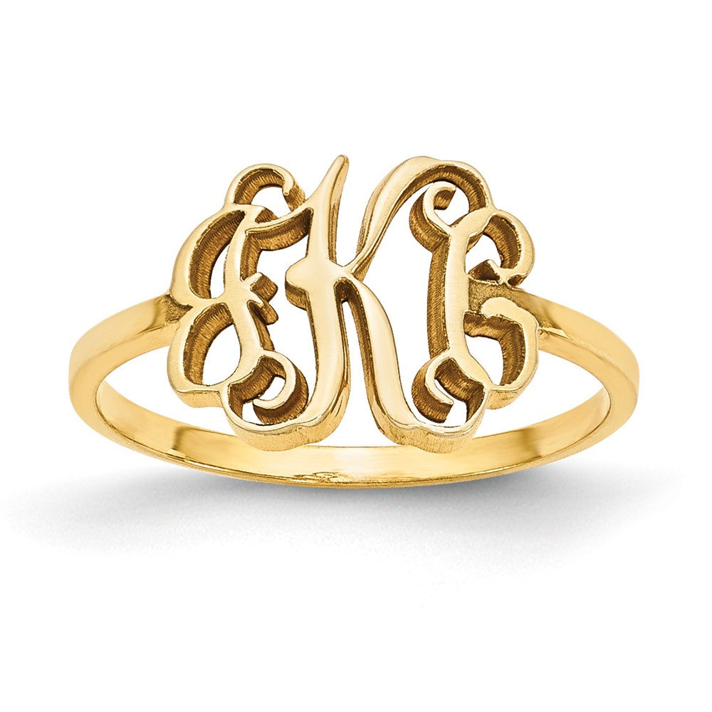 14k Yellow Gold Monogram Ring