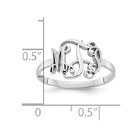 10k White Gold Monogram Ring