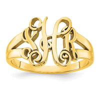 14k Yellow Gold Monogram Ring