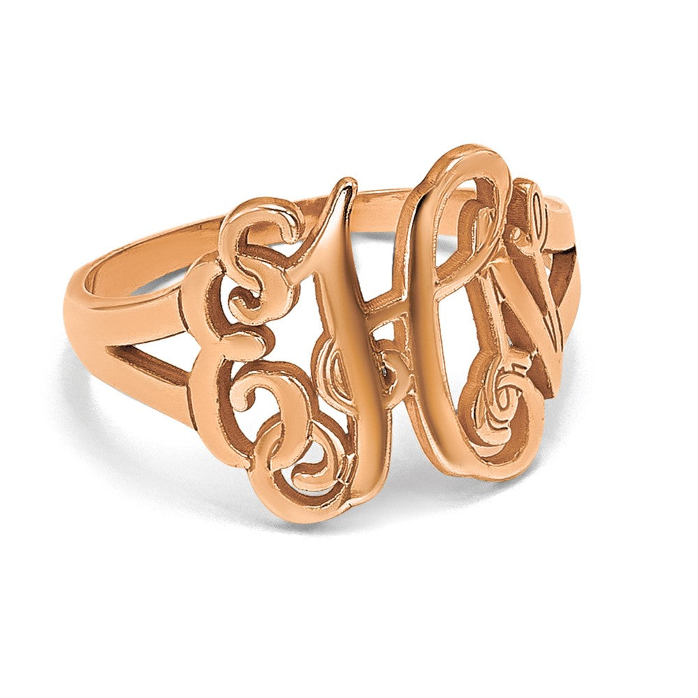 14k Rose Gold Monogram Ring