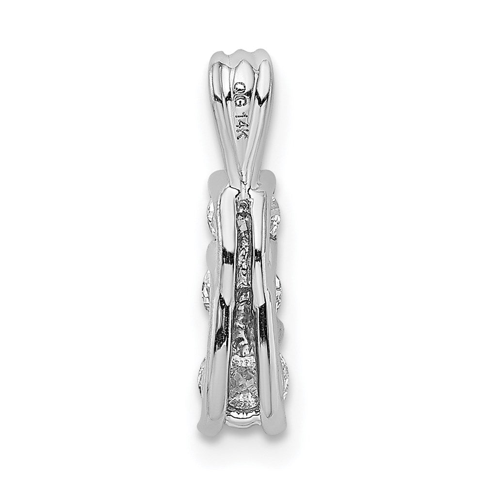 14k White Gold 1/2 ct Lab Grown Diamond VS/SI+ G+ Three Stone Pendant