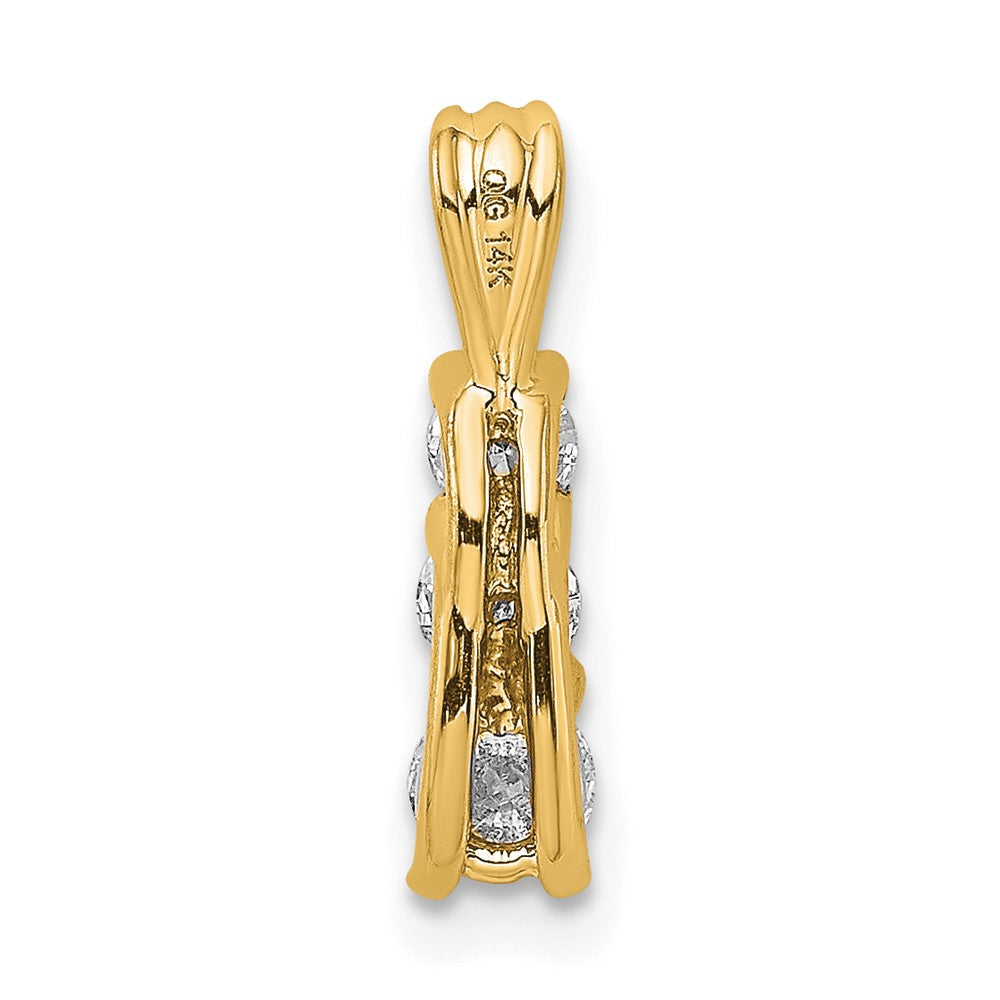 14k 1/2 ct Lab Grown Diamond VS/SI+ G+ Three Stone Pendant