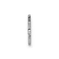 Sterling Silver Rhodium-plated Medical ID Plate