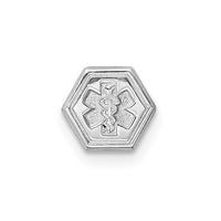 Sterling Silver Rhodium Non-enameled Attachable Emblem Medical Charm