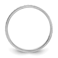 14K White Gold 3.75mm Design Etched Wedding Band