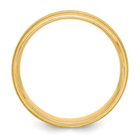 14k Yellow Gold Heavy Comfort Fit Brush Satin Fancy Band