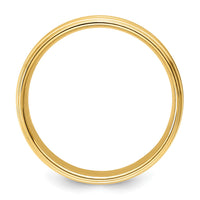 14k Yellow Gold Standard Comfort Fit Brush Satin Fancy Band