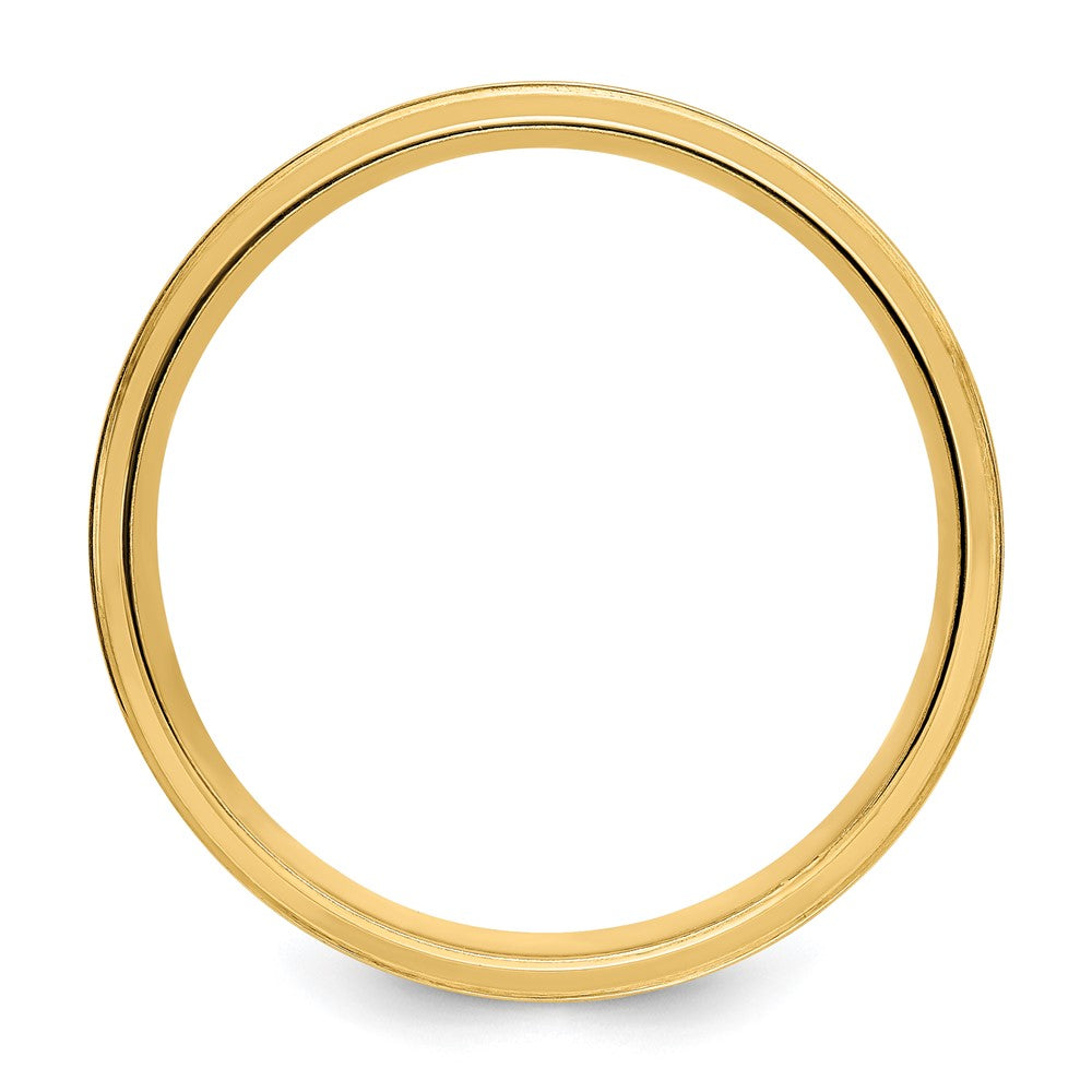 14k Yellow Gold Standard Comfort Fit Brush Satin Fancy Band