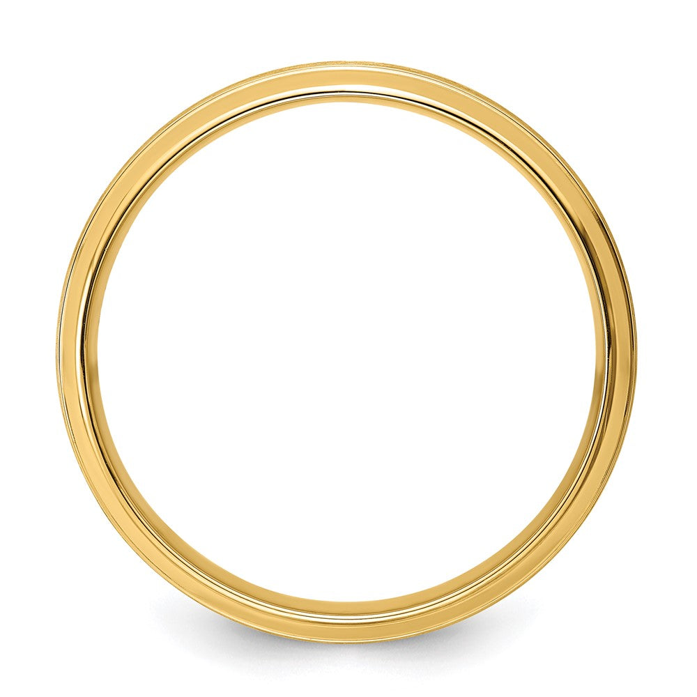 14k Yellow Gold Light Comfort Fit Brush Satin Fancy Band