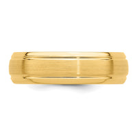 14k Yellow Gold Light Comfort Fit Brush Satin Fancy Band