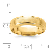 14k Yellow Gold Light Comfort Fit Brush Satin Fancy Band