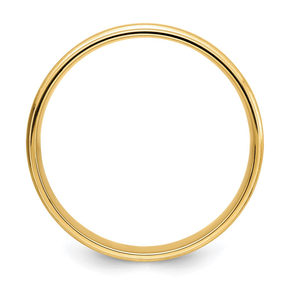 14k Yellow Gold Light Comfort Fit Brush Satin Fancy Band
