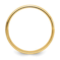 14k Yellow Gold Heavy Comfort Fit Brush Satin Fancy Band
