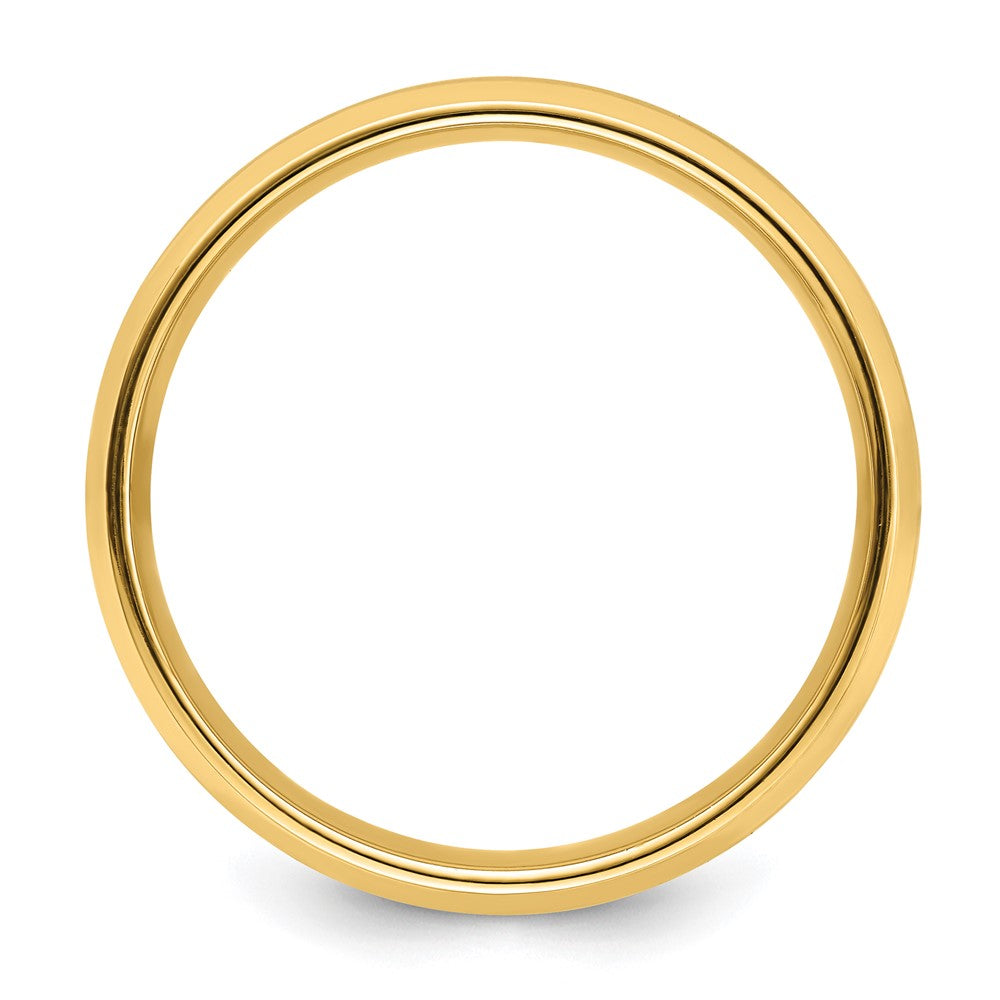 14k Yellow Gold Standard Comfort Fit Brush Satin Fancy Band
