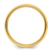 14k Yellow Gold Heavy Comfort Fit Brush Satin Fancy Band