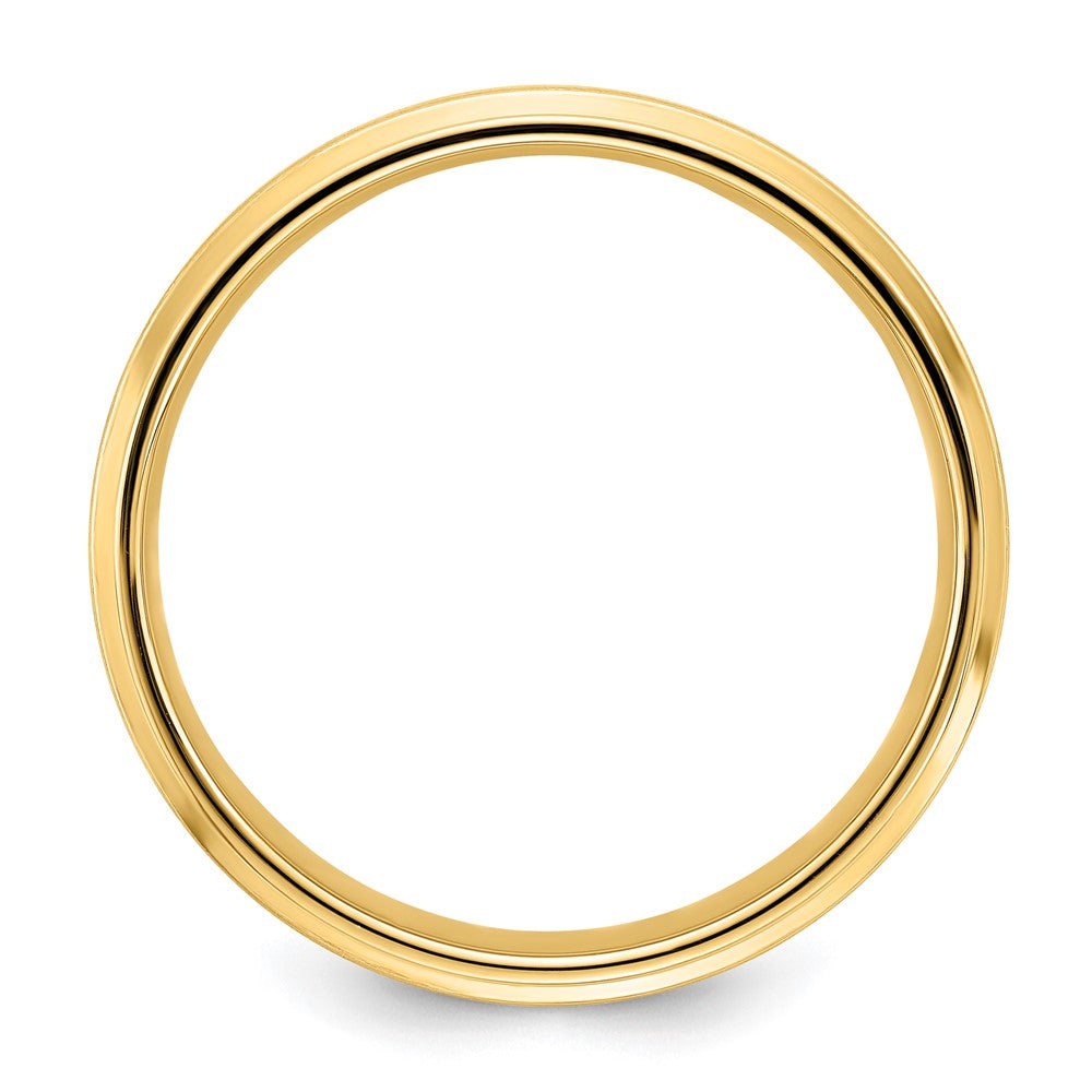 14k Yellow Gold Light Comfort Fit Brush Satin Fancy Band