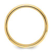 14k Yellow Gold Standard Comfort Fit Brush Satin Fancy Band