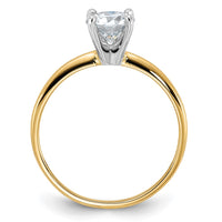 14ktt 3/4ct Cert Lab Grown Diamond VS+ F+ Round Complete Solitaire Eng Ring