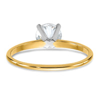 14ktt 3/4ct Cert Lab Grown Diamond VS/SI+ G+ Round Comp Solitaire Eng Ring