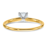 14ktt 1/2ct Lab Grown Diamond VS/SI+ G+ Round Complete Solitaire Eng Ring