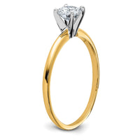 14ktt 1/2ct Lab Grown Diamond VS/SI+ G+ Round Complete Solitaire Eng Ring