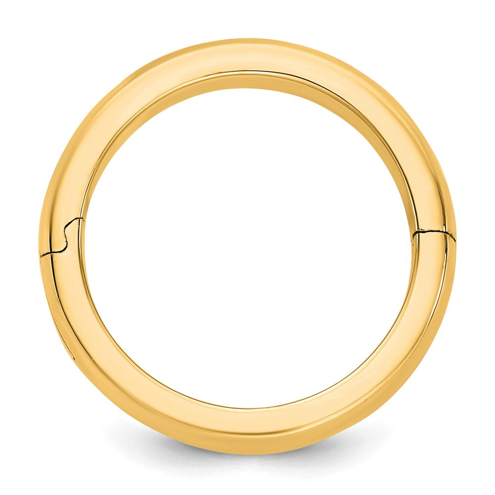 14ky CLIQ 4mm Hinged Half Round Wedding Band Size 4.5