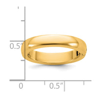 14ky CLIQ 4mm Hinged Half Round Wedding Band Size 8.5