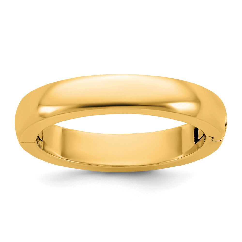 14ky CLIQ 4mm Hinged Half Round Wedding Band Size 4.5