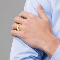 14ky CLIQ 6mm Hinged Half Round Wedding Band Size 8